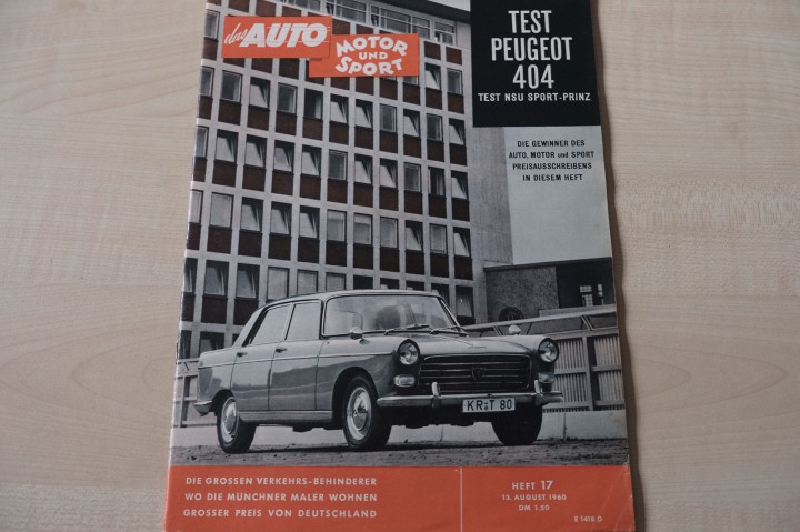 Deckblatt Auto Motor und Sport (17/1960)